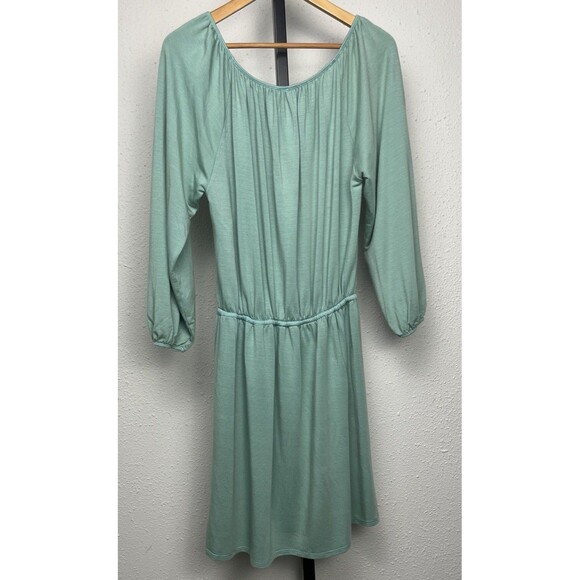 Go Couture Dress Long Sleeve Mini Off Shoulder Cinch Waist Green XL Made USA NWT - Picture 2 of 4